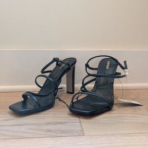 Express Elegant Black Strappy Heels